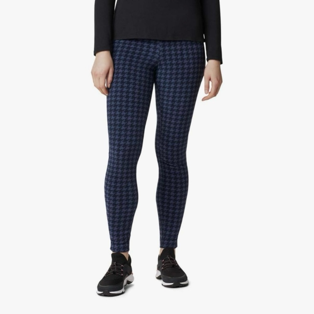 Columbia Base Layer Blue Houndstooth Fleece Leggings - Picture 12 of 16